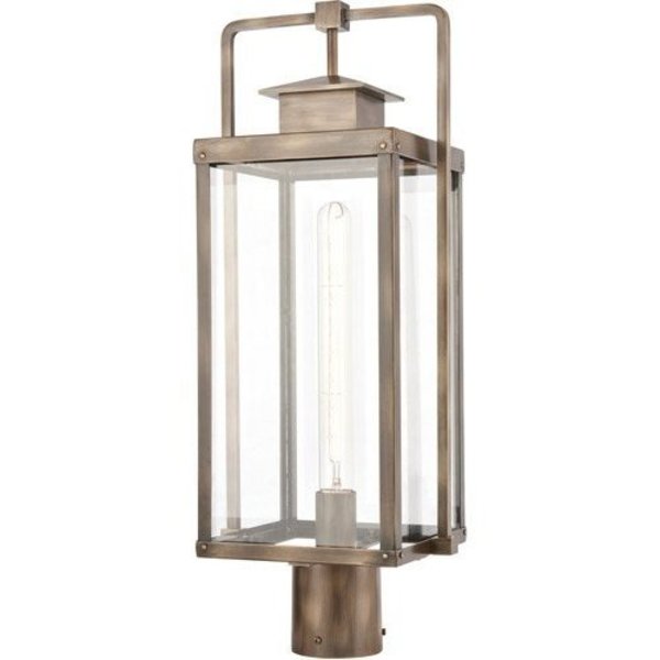 Elk Lighting Crested Butte 23'' High 1-Light Outdoor Post Light - Vintage Brass 89185/1